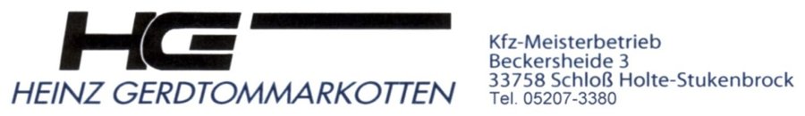 Anzeige von Heinz Gerdtommarkotten