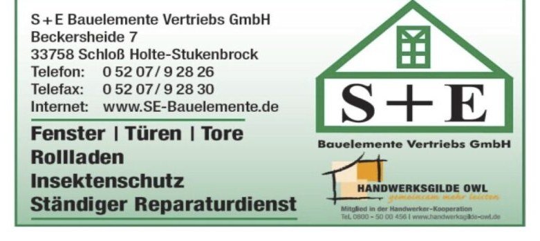 Anzeige von S+E Bauelemente
