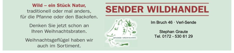 Anzeige von Sender Wildhandel
